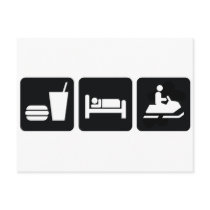 Eat Sleep Snowmobile Post Card