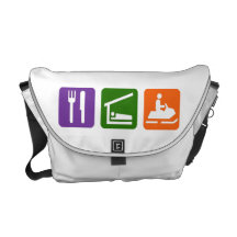Eat Sleep Snowmobiling Courier Bag