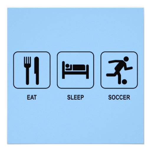 Eat Sleep Soccer Invitation