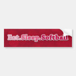 Eat Sleep Softball Bumper Sticker