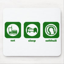 Eat. Sleep. Softball. Mousepad