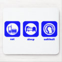Eat. Sleep. Softball. Mousepad