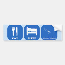Eat Sleep Solomon Islands Bumper Stickers