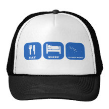 Eat Sleep Solomon Islands Hats