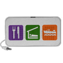 Eat Sleep Speed Boating Notebook Speaker