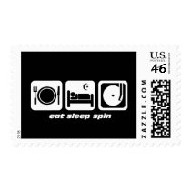 Eat sleep spin postage