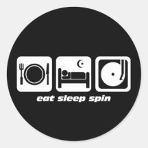 Eat sleep spin sticker