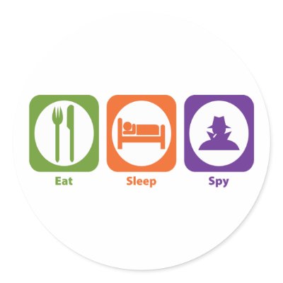Eat Sleep Spy Round Sticker