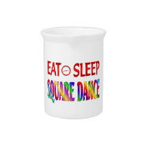Eat Sleep Square Dance Beverage Pitchers
