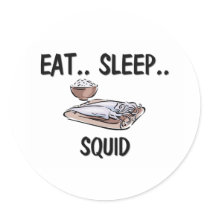Eat Sleep SQUID stickers