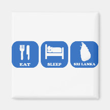 Eat Sleep Sri Lanka Refrigerator Magnet