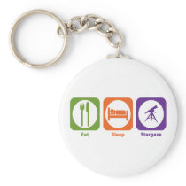 Eat Sleep Stargaze Keychain
