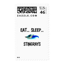 Eat Sleep STINGRAYS Stamps