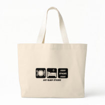 eat sleep stocks canvas bag
