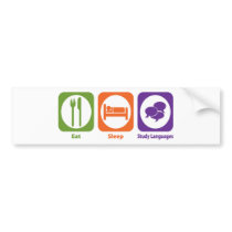 Eat Sleep Study Languages bumper stickers