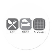 Eat Sleep Sudoku Copy stickers