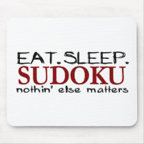 Eat Sleep Sudoku mousepads