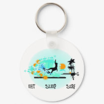 Eat Sleep Surf keychains