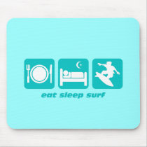 Eat sleep surf mousepads