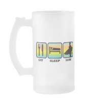 Eat, Sleep, Surf mugs