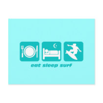 Eat sleep surf postcard