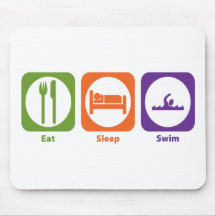 Eat Sleep Swim Mouse Pads