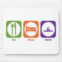 Eat Sleep Swim Mouse Pads