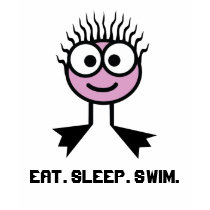 Eat.Sleep.Swim -  Pink Swim Character t-shirts