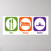 Eat Sleep Swim Posters