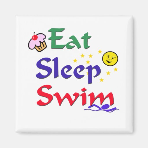 Eat Sleep Swim Refrigerator Magnets