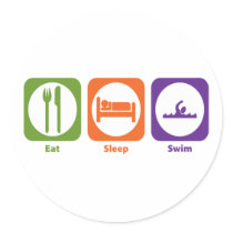 Eat Sleep Swim Stickers