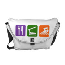 Eat Sleep Swimming Courier Bags