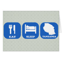 Eat Sleep Tanzania Card