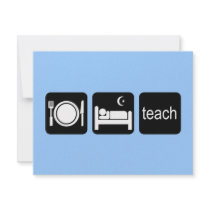 Eat sleep teach invitations by eatsleepboutique Eat sleep teach invitations