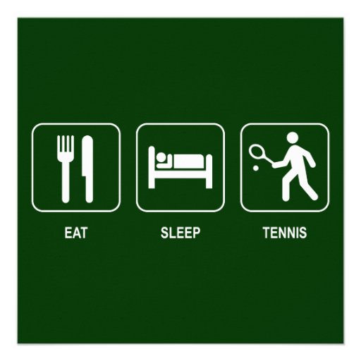 Eat Sleep Tennis Invitation