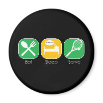 Eat Sleep Tennis magnets by mariabellimages Eat Sleep Tennis magnets