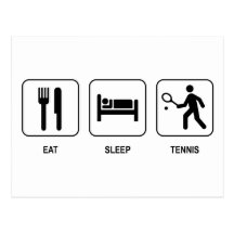 Eat Sleep Tennis Post Card