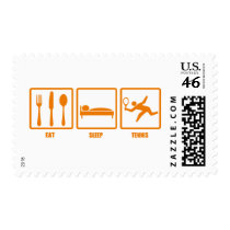 Eat Sleep Tennis Postage Stamp