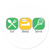 Eat Sleep Tennis stickers