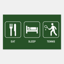 Eat Sleep Tennis Sticker