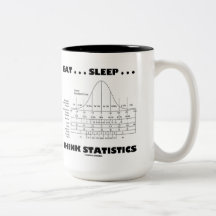 Eat ... Sleep ... Think Statistics (Bell Curve) Coffee Mugs
