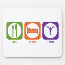 Eat Sleep Train Mouse Pads