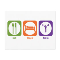 Eat Sleep Train Postcard