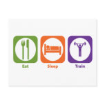 Eat Sleep Train Postcard