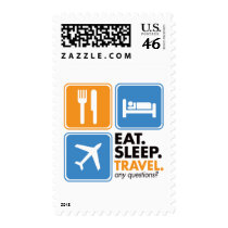 Eat Sleep Travel postage