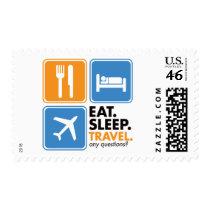 Eat Sleep Travel postage