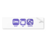 Eat Sleep Triathlon Bumper Sticker