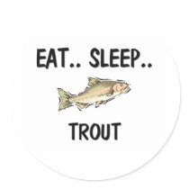 Eat Sleep TROUT stickers
