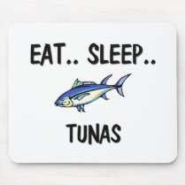 Eat Sleep TUNAS mousepads by AnimalShirts Eat Sleep TUNAS mousepads