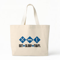 Eat Sleep Twirl Blue Bag